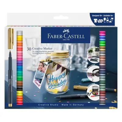 Faber-Castell Faber-Castell, 160730, sada popisovačů na různé povrchy, 30 ks