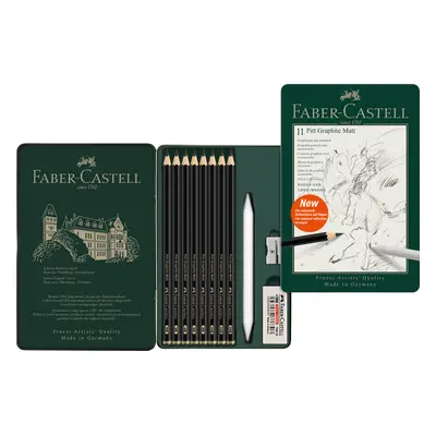 Faber-Castell Faber-Castell, 115220, Pitt Graphite Matt, sada matných grafitových tužek, 11 ks