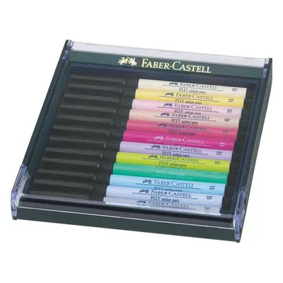 Faber-Castell Faber-Castell, 267420, PITT artist pen, brush popisovače, pastelové odstíny, 12 ks