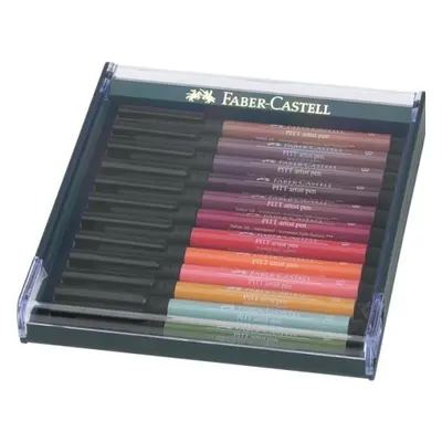 Faber-Castell Faber-Castell, 267422, PITT artist pen, brush popisovače, podzimní odstíny, 12 ks