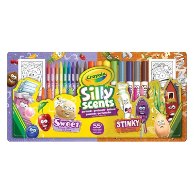 Crayola Crayola, 04-0642, Silly Scents, sada pastelek a popisovačů s vůní, 58 ks