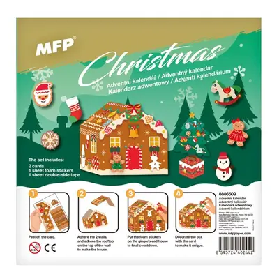 MFP MFP, 8886509, samolepkový adventní kalendář, perníková chaloupka