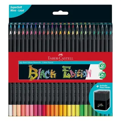 Faber-Castell Faber-Castell, 116450, Black Edition, Supersoft, sada ergonomických pastelek s čer