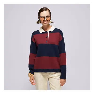 Levi&#039;s Ivy League Striped Sweater Reds Bordová