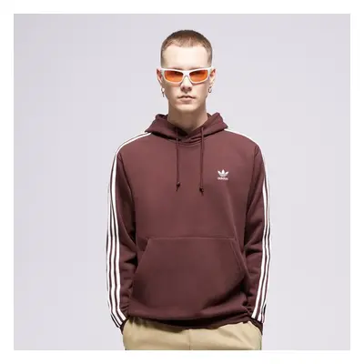 Adidas S Kapucí 3-Stripes Hoody Hnědá