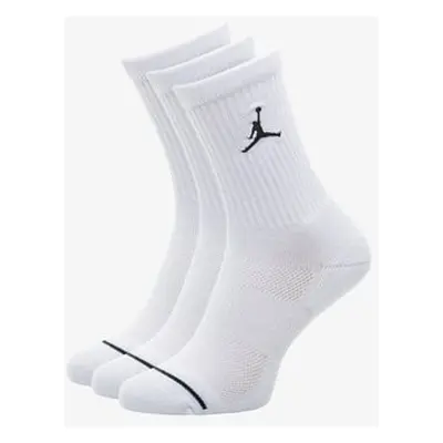 Jordan Unisex Jordan Jumpman Crew Socks (3 Pack) Bílá