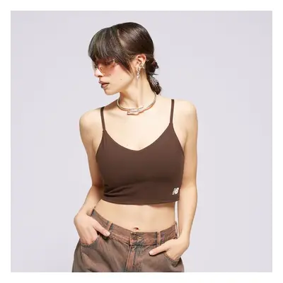 New Balance Linear Heritage Soft Bra Hnědá