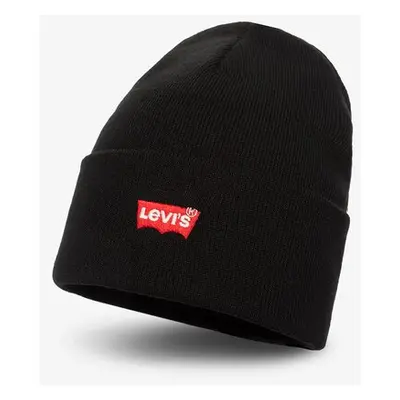 Levi&#039;s Red Batwing Embroidered Beanie Černá