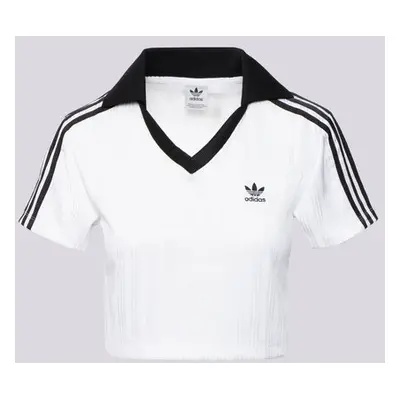 Adidas V-Neck Tričko Bílá