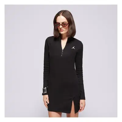 Jordan Ls Knit Dress Černá