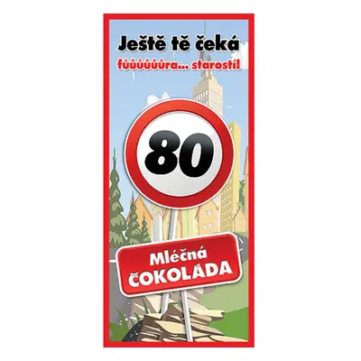 Dárková čokoláda k 80. narozeninám