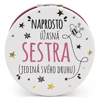 Kapesní zrcátko Naprosto úžasná sestra