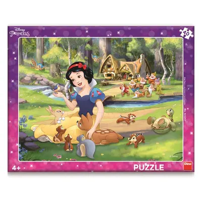 Deskové puzzle dílků - Sněhurka a zvířátka