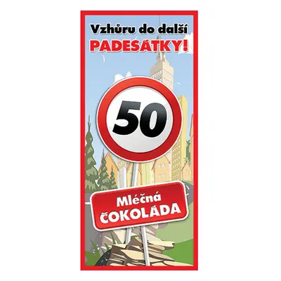 Dárková čokoláda k 50. narozeninám