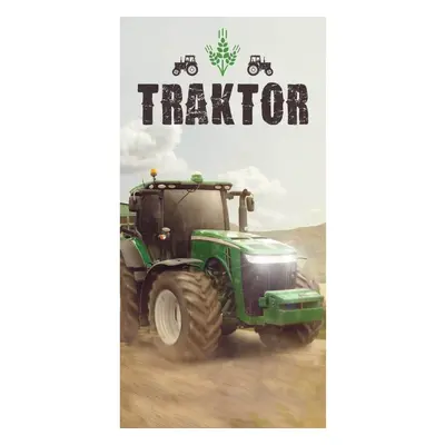 Osuška - Traktor green x cm