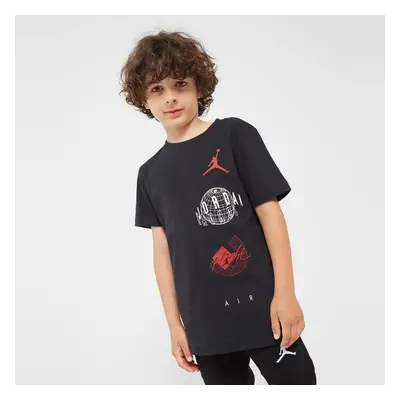 Jordan Tričko Air Glbe Rpt Tee Blk/rd B