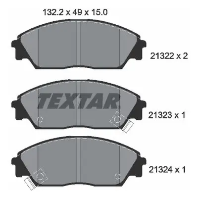 Sada brzdových destiček, kotoučová brzda TEXTAR 2132201