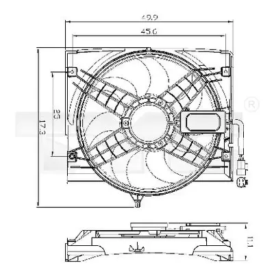 Větrák, chlazení motoru TYC 803-0011