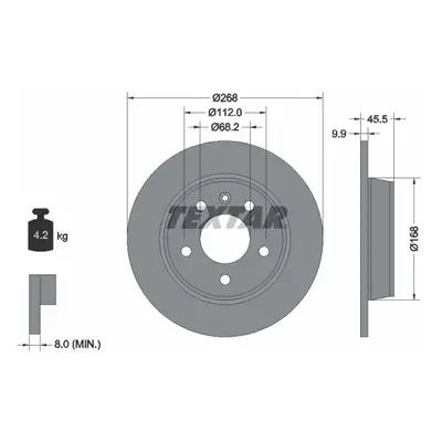 Brzdový kotouč TEXTAR 92074303