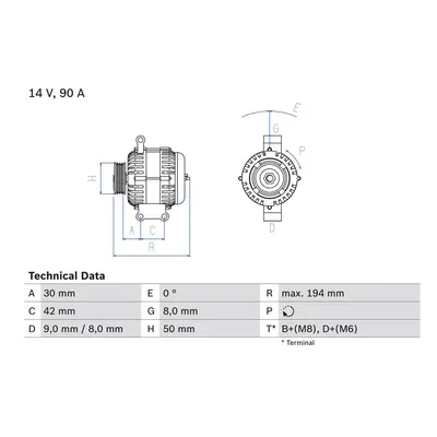 generátor BOSCH 0 986 045 181