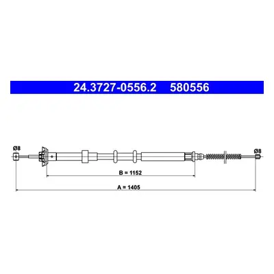 Tažné lanko, parkovací brzda ATE 24.3727-0556.2