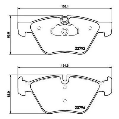 Sada brzdových destiček, kotoučová brzda BREMBO P 06 057X