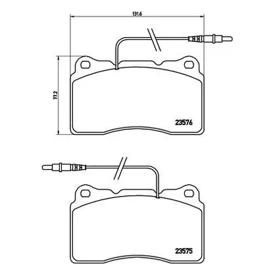 Sada brzdových destiček, kotoučová brzda BREMBO P 23 082