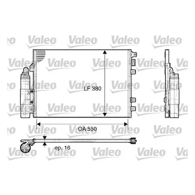 Kondenzátor, klimatizace VALEO 817661