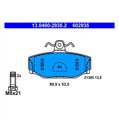 Sada brzdových destiček, kotoučová brzda ATE 13.0460-2935.2