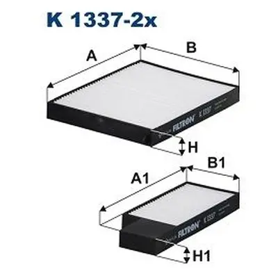 Filtr, vzduch v interiéru FILTRON K 1337-2x