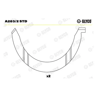 Distanční kotouč, kliková hřídel GLYCO A203/2 STD