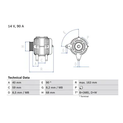 generátor BOSCH 0 986 040 330