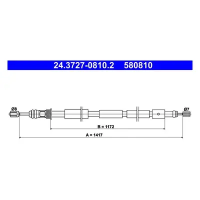 Tažné lanko, parkovací brzda ATE 24.3727-0810.2