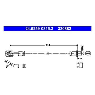 Brzdová hadice ATE 24.5259-0315.3