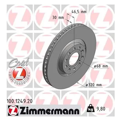 Brzdový kotouč ZIMMERMANN 100.1249.20