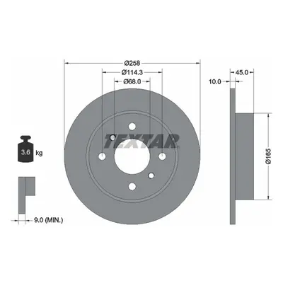 Brzdový kotouč TEXTAR 92056400