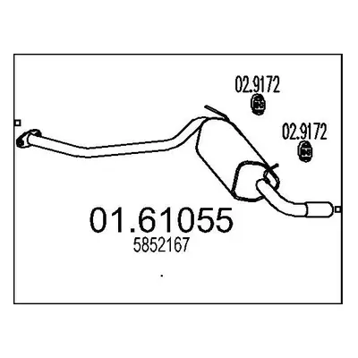Zadní tlumič výfuku MTS 01.61055