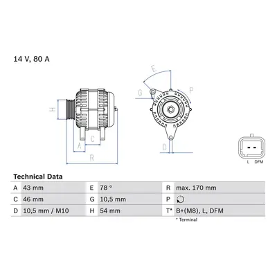 generátor BOSCH 0 986 049 410