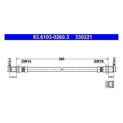 Brzdová hadice ATE 83.6103-0260.3