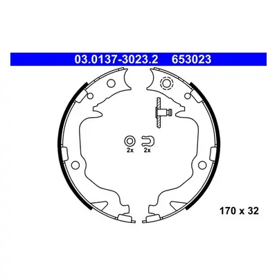 Sada brzdových čelistí, parkovací brzda ATE 03.0137-3023.2