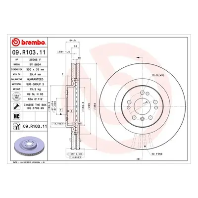 Brzdový kotouč BREMBO 09.R103.11