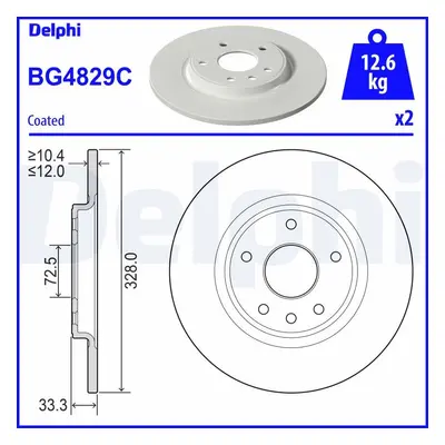 Brzdový kotouč DELPHI BG4829C