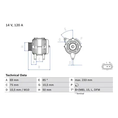 generátor BOSCH 0 986 041 810