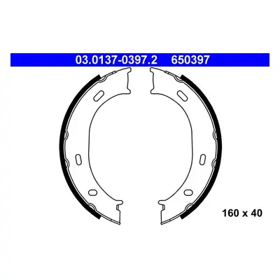 Sada brzdových čelistí, parkovací brzda ATE 03.0137-0397.2