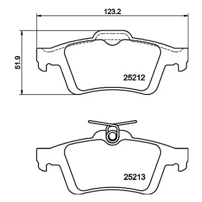 Sada brzdových destiček, kotoučová brzda HELLA PAGID 8DB 355 015-761