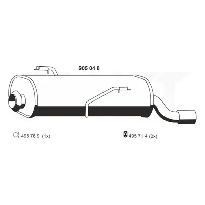 Zadní tlumič výfuku ERNST 505048