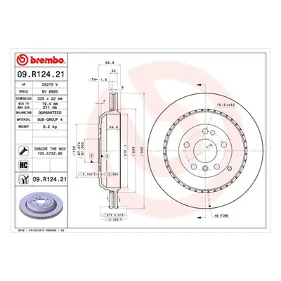 Brzdový kotouč BREMBO 09.R124.21