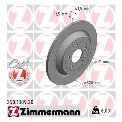 Brzdový kotouč ZIMMERMANN 250.1389.20