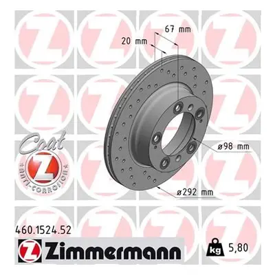 Brzdový kotouč ZIMMERMANN 460.1524.52