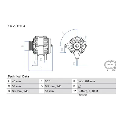 generátor BOSCH 0 986 045 360